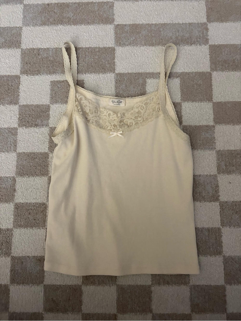 Brandy Melville Cream Lace-Trim Cami